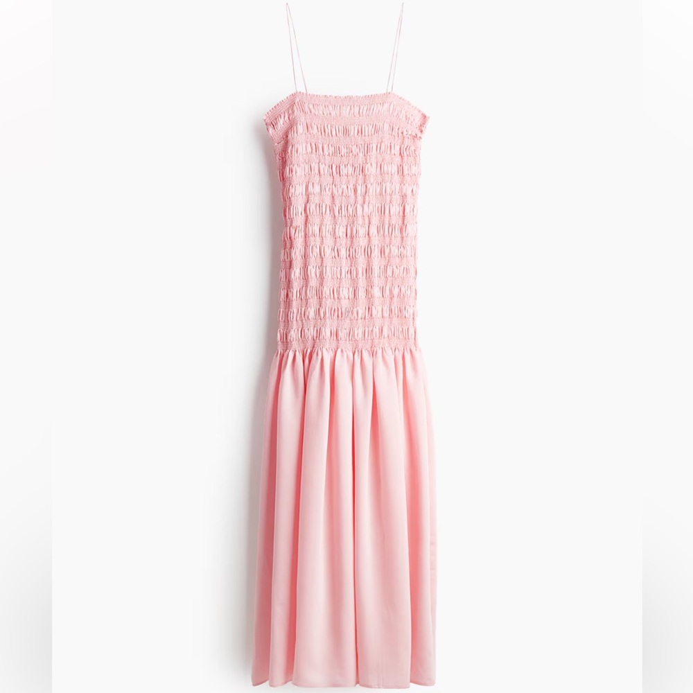 Smocked drop waist dress